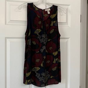 Loft Sleeveless Patterned Blouse L. NWT